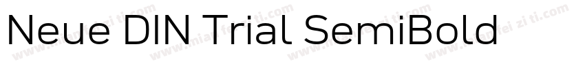 Neue DIN Trial SemiBold字体字体转换